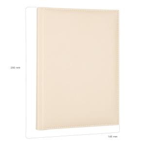 Deri Defter Günlük Journal Ajanda Tarihsiz Düz 160 Yaprak Rainbow Vegan 14x20 cm Vizon