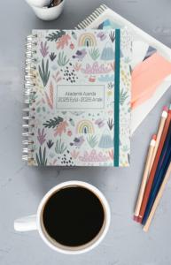 Lizy AKADEMİK AJANDA 2025 Eylül - 2026 Aralık  A5 Ebat Spiralli Kuşe Kapak