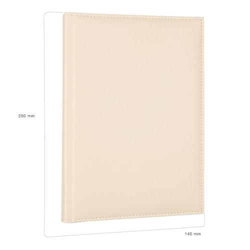 Deri Defter Günlük Journal Ajanda Tarihsiz Düz 160 Yaprak Rainbow Vegan 14x20 cm Vizon