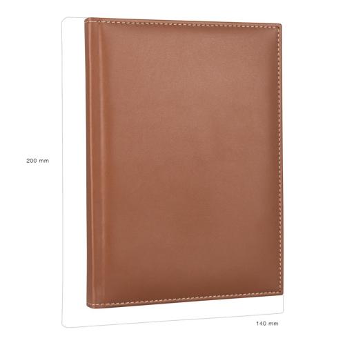 Deri Defter Günlük Journal Ajanda Tarihsiz Düz 160 Yaprak Rainbow Vegan 14x20 cm Taba