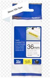 Brother Tze-S261 36 mm Beyaz Üzeri Siyah GüçlüYapışkanlı Laminasyonlu 