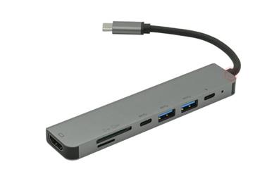Frisby FA-7662TC USB Type-C™ - HDMI + SD-TF + USB 3.0 Adaptör + PD Şar