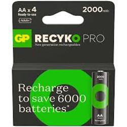 GP AA 2100 mAh Şarjlı Kalem Pil 4'lü Paket ReCyko Pro GP210AAHCBEM-2GB