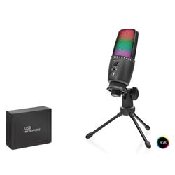 HADRON ME31 Gaming RGB Tripod Mikrofon Dokunmatik Mute Gain Kontrollü 