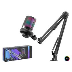 HADRON ME6S35B Gaming RGB Mikrofon Seti Boom Mikrofon Kolu Type-C 192k