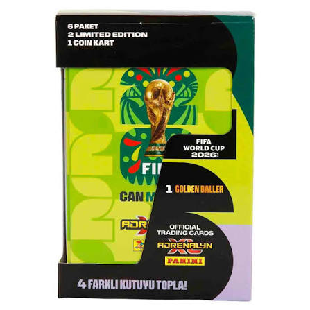 FIFA World Cup 2026 Adrenalyn XL Trading Card Metal Kutu - Turuncu Kut