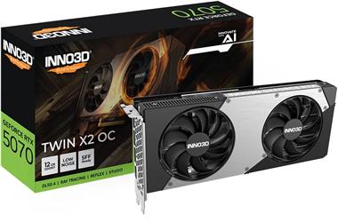 Inno3D GeForce RTX5070 Twin x2 OC 12GB GDDR7 192 Bit DLSS 4 Ekran Kart