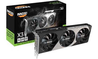 Inno3D GeForce RTX5070Ti x3 OC 16GB 256Bit GDDR7 3x DisplayPort 2.1b, 