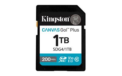 Kingston SDG4-1TB 1TB SDXC Canvas Go Plus Gen4 200MB-s C10 UHS-I U3 V3