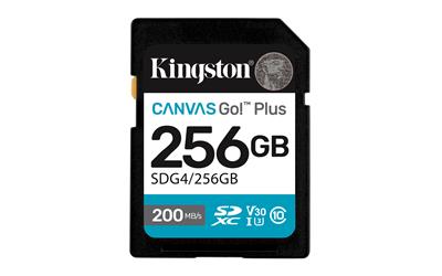 Kingston SDG4-256GB 256GB SDXC Canvas Go Plus Gen4 200MB-s C10 UHS-I U