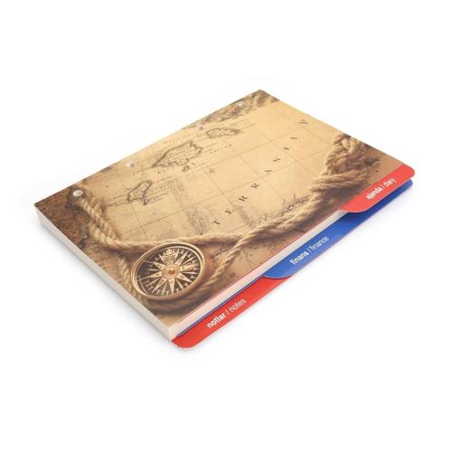 Organizer Ajanda Yedeği 4 Delikli A5 Tarihsiz Kareli Blok ivory Kağıt 