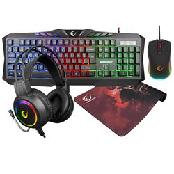 Rampage KM-404 ARGENTI Rainbow Aydınlatmalı USB Gaming Combo Q Klavye 