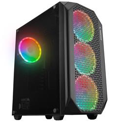 Rampage ZUKO 600W 80+ BRONZE Siyah 4-14cm Rainbow Temperli Camlı ATX M