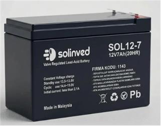 Solinved 12v 7AH Kuru Akü Premium | | SOLİNVED
