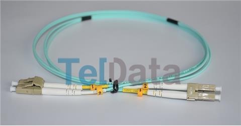 TELDATA TLD-LCLCOM21 LC-UPC-LC-UPC MM DX OM3 1 METRE FIBER OPTIK PATCH