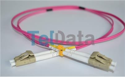 TELDATA TLD-LCLCOM41 LC-UPC-LC-UPC MM DX OM4 1 METRE FIBER OPTIK PATCH