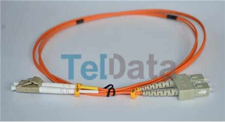 TELDATA TLD-SCLCOM23 SC-UPC-LC-UPC MM DX OM2 3 METRE FIBER OPTIK PATCH