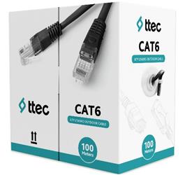 Ttec KBL-CAT6-23CCA-OUT100S Dış Mekan Siyah 100 metre Kablo | | Ttec P